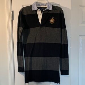 Vintage Ralph Lauren Navy and White Polo Shirt